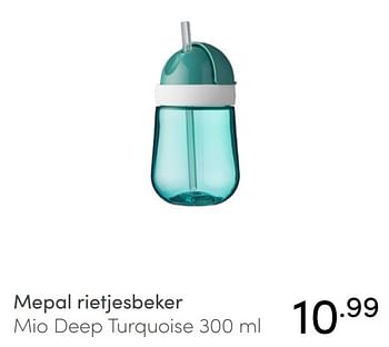 Aanbiedingen Mepal rietjesbeker mio deep turquoise - Mepal - Geldig van 07/11/2021 tot 13/11/2021 bij Baby & Tiener Megastore