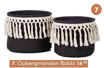 Aanbiedingen Opbergmanden bobbi - KidsDepot  - Geldig van 07/11/2021 tot 13/11/2021 bij Baby & Tiener Megastore