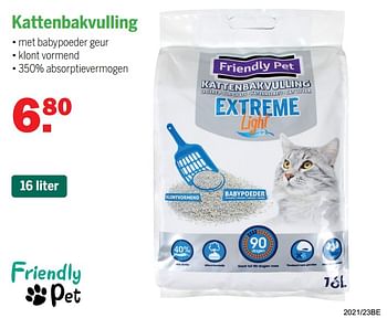 Aanbiedingen Kattenbakvulling - Friendly pet - Geldig van 07/11/2021 tot 28/11/2021 bij Van Cranenbroek
