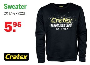 Aanbiedingen Sweater - Cratex - Geldig van 07/11/2021 tot 28/11/2021 bij Van Cranenbroek