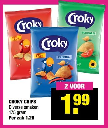Aanbiedingen Croky chips - Croky - Geldig van 08/11/2021 tot 21/11/2021 bij Big Bazar