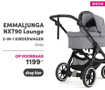 Aanbiedingen Emmaljunga nxt90 lounge 2-in-1 kinderwagen - Emmaljunga - Geldig van 07/11/2021 tot 13/11/2021 bij Baby & Tiener Megastore