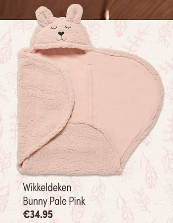 Aanbiedingen Wikkeldeken bunny pale pink - Jollein - Geldig van 07/11/2021 tot 13/11/2021 bij Baby & Tiener Megastore