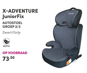 Aanbiedingen X-adventure juniorfix autostoel - Xadventure - Geldig van 07/11/2021 tot 13/11/2021 bij Baby & Tiener Megastore