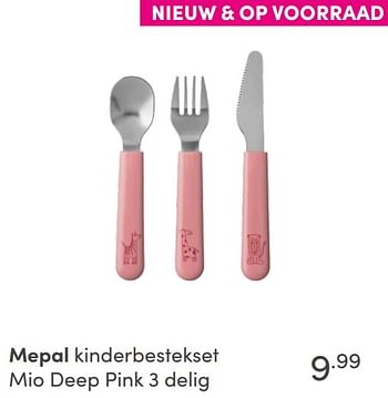 Aanbiedingen Mepal kinderbestekset mio deep pink - Mepal - Geldig van 07/11/2021 tot 13/11/2021 bij Baby & Tiener Megastore