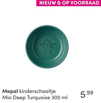 Aanbiedingen Mepal kinderschaaltje mio deep turquoise - Mepal - Geldig van 07/11/2021 tot 13/11/2021 bij Baby & Tiener Megastore