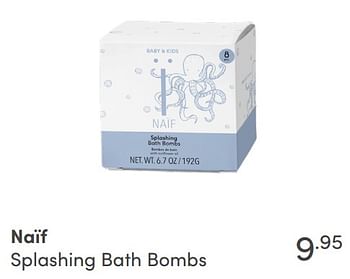 Aanbiedingen Naïf splashing bath bombs - Naif - Geldig van 07/11/2021 tot 13/11/2021 bij Baby & Tiener Megastore