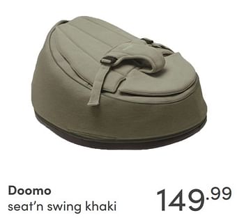 Aanbiedingen Doomo seat’n swing khaki - Doomoo - Geldig van 07/11/2021 tot 13/11/2021 bij Baby & Tiener Megastore