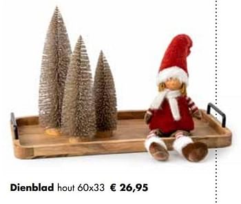 Aanbiedingen Dienblad hout - Huismerk - Multi Bazar - Geldig van 08/11/2021 tot 30/11/2021 bij Multi Bazar