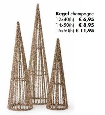 Aanbiedingen Kegel champagne - Huismerk - Multi Bazar - Geldig van 08/11/2021 tot 30/11/2021 bij Multi Bazar