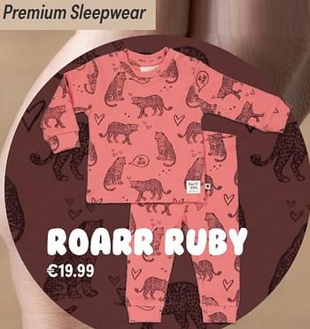 Aanbiedingen Premium sleepwear roarr ruby - Feetje - Geldig van 07/11/2021 tot 13/11/2021 bij Baby & Tiener Megastore