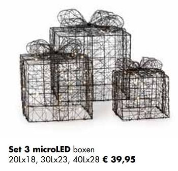 Aanbiedingen Set 3 microled boxen - Huismerk - Multi Bazar - Geldig van 08/11/2021 tot 30/11/2021 bij Multi Bazar