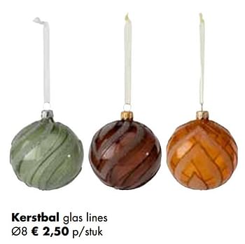 Aanbiedingen Kerstbal glas lines - Huismerk - Multi Bazar - Geldig van 08/11/2021 tot 30/11/2021 bij Multi Bazar