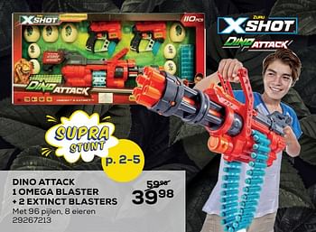 Aanbiedingen Dino attack 1 omega blaster + 2 extinct blasters - X-Shot - Geldig van 09/11/2021 tot 07/12/2021 bij Supra Bazar
