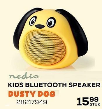 Aanbiedingen Nedis kids bluetooth speaker dusty dog - Nedis - Geldig van 09/11/2021 tot 07/12/2021 bij Supra Bazar
