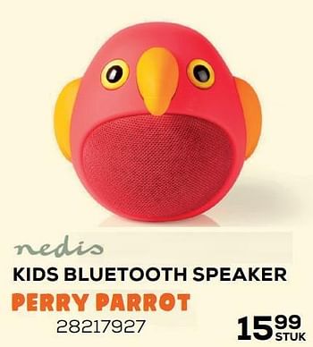 Aanbiedingen Nedis kids bluetooth speaker perry parrot - Nedis - Geldig van 09/11/2021 tot 07/12/2021 bij Supra Bazar