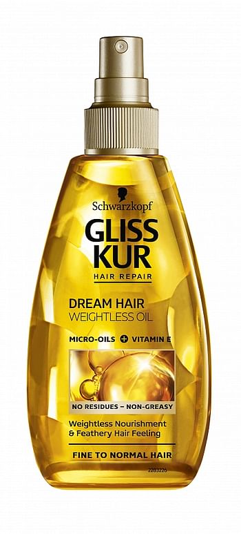 Aanbiedingen Gliss Kur Dream Hair Vederlichte Olie 150ml - Geldig van 11/11/2021 tot 21/01/2022 bij Drogisterij.net