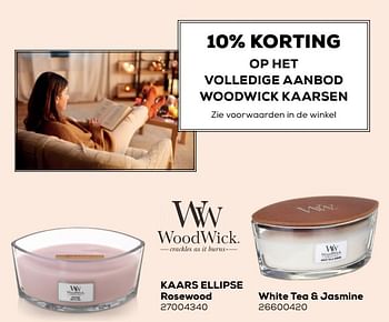 Aanbiedingen 10% korting op het volledige aanbod woodwick kaarsen - Woodwick - Geldig van 09/11/2021 tot 07/12/2021 bij Supra Bazar