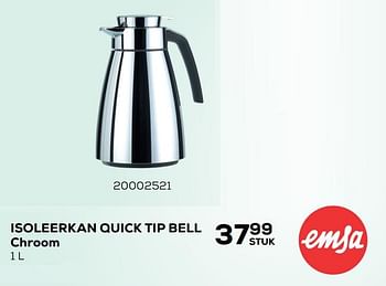 Aanbiedingen Isoleerkan quick tip bell chroom - Emsa - Geldig van 09/11/2021 tot 07/12/2021 bij Supra Bazar
