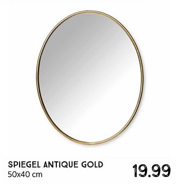 Aanbiedingen Spiegel antique gold - Huismerk - Xenos - Geldig van 08/11/2021 tot 28/11/2021 bij Xenos