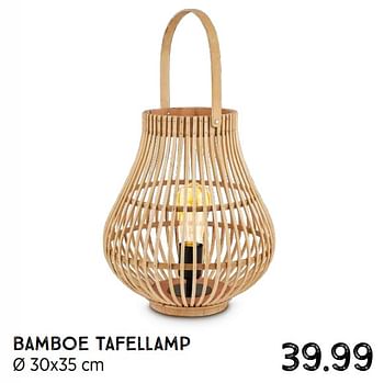 Aanbiedingen Bamboe tafellamp - Huismerk - Xenos - Geldig van 08/11/2021 tot 28/11/2021 bij Xenos