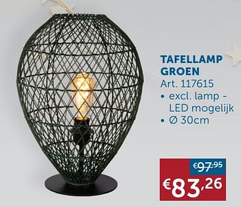 Aanbiedingen Tafellamp groen - Geldig van 16/11/2021 tot 20/12/2021 bij Zelfbouwmarkt