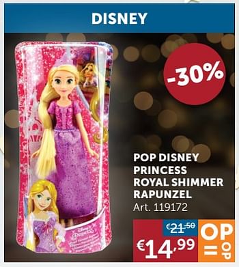 Aanbiedingen Pop disney princess royal shimmer rapunzel - Disney - Geldig van 16/11/2021 tot 20/12/2021 bij Zelfbouwmarkt