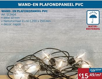 Aanbiedingen Wand- en plafondpaneel pvc - Geldig van 16/11/2021 tot 20/12/2021 bij Zelfbouwmarkt