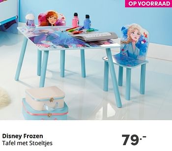 Aanbiedingen Disney frozen tafel met stoeltjes - Disney  Frozen - Geldig van 14/11/2021 tot 30/11/2021 bij Baby & Tiener Megastore