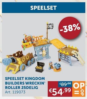 Aanbiedingen Speelset kingdom builders wreckin` roller 25delig - Geldig van 16/11/2021 tot 20/12/2021 bij Zelfbouwmarkt