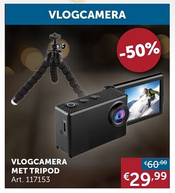 Aanbiedingen Vlogcamera met tripod - Geldig van 16/11/2021 tot 20/12/2021 bij Zelfbouwmarkt