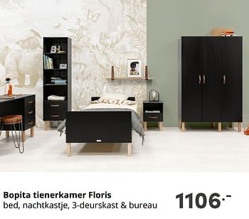 Aanbiedingen Bopita tienerkamer floris - Bopita - Geldig van 14/11/2021 tot 30/11/2021 bij Baby & Tiener Megastore