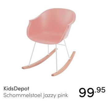 Aanbiedingen Kidsdepot schommelstoel jazzy pink - KidsDepot  - Geldig van 14/11/2021 tot 30/11/2021 bij Baby & Tiener Megastore