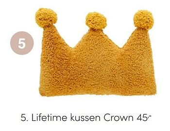 Aanbiedingen Lifetime kussen crown - Lifetime Kidsrooms - Geldig van 14/11/2021 tot 30/11/2021 bij Baby & Tiener Megastore