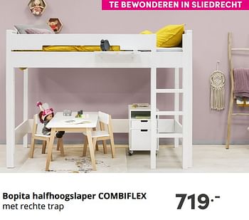 Aanbiedingen Bopita halfhoogslaper combiflex - Bopita - Geldig van 14/11/2021 tot 30/11/2021 bij Baby & Tiener Megastore