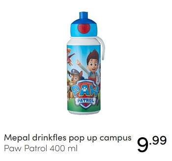 Aanbiedingen Mepal drinkfles pop up campus paw patrol - Mepal - Geldig van 14/11/2021 tot 30/11/2021 bij Baby & Tiener Megastore