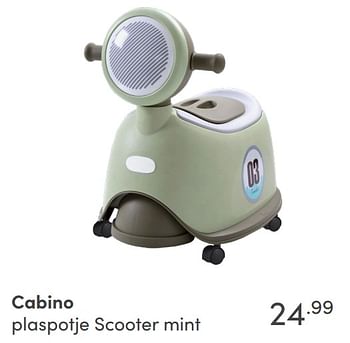 Aanbiedingen Cabino plaspotje scooter mint - Cabino - Geldig van 14/11/2021 tot 30/11/2021 bij Baby & Tiener Megastore