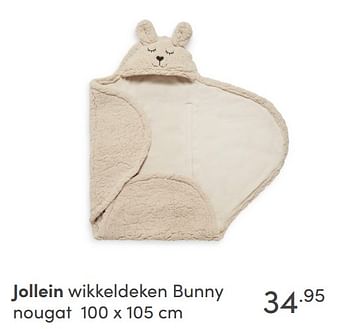 Aanbiedingen Jollein wikkeldeken bunny nougat - Jollein - Geldig van 14/11/2021 tot 30/11/2021 bij Baby & Tiener Megastore