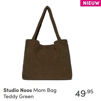 Aanbiedingen Studio noos mom bag teddy green - Studio Noos - Geldig van 14/11/2021 tot 30/11/2021 bij Baby & Tiener Megastore