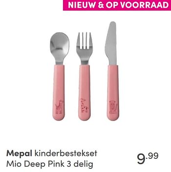 Aanbiedingen Mepal kinderbestekset mio deep pink - Mepal - Geldig van 14/11/2021 tot 30/11/2021 bij Baby & Tiener Megastore