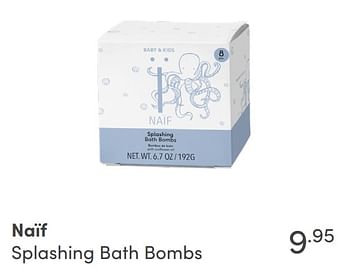 Aanbiedingen Naïf splashing bath bombs - Naif - Geldig van 14/11/2021 tot 30/11/2021 bij Baby & Tiener Megastore