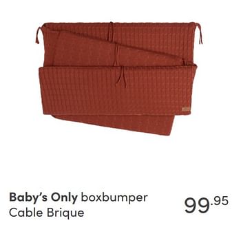 Aanbiedingen Baby’s only boxbumper cable brique - Baby's Only - Geldig van 14/11/2021 tot 30/11/2021 bij Baby & Tiener Megastore