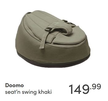 Aanbiedingen Doomo seat’n swing khaki - Doomoo - Geldig van 14/11/2021 tot 30/11/2021 bij Baby & Tiener Megastore