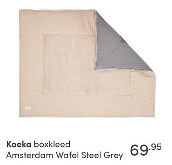 Aanbiedingen Koeka boxkleed amsterdam wafel steel grey - Koeka - Geldig van 14/11/2021 tot 30/11/2021 bij Baby & Tiener Megastore