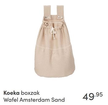 Aanbiedingen Koeka boxzak wafel amsterdam sand - Koeka - Geldig van 14/11/2021 tot 30/11/2021 bij Baby & Tiener Megastore