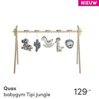 Aanbiedingen Quax babygym tipi jungle - Quax - Geldig van 14/11/2021 tot 30/11/2021 bij Baby & Tiener Megastore