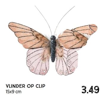Aanbiedingen Vlinder op clip - Huismerk - Xenos - Geldig van 08/11/2021 tot 26/12/2021 bij Xenos