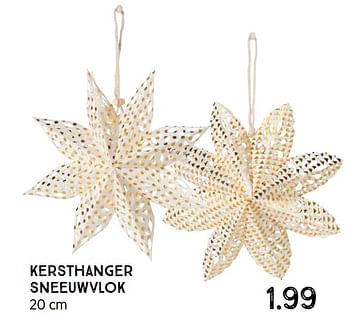 Aanbiedingen Kersthanger sneeuwvlok - Huismerk - Xenos - Geldig van 08/11/2021 tot 26/12/2021 bij Xenos