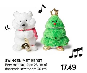 Aanbiedingen Swingen met kerst beer met saxofoon of dansende kerstboom - Huismerk - Xenos - Geldig van 08/11/2021 tot 26/12/2021 bij Xenos