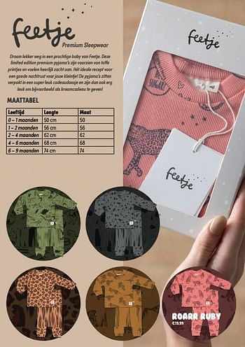 Aanbiedingen Premium sleepwear roarr ruby - Feetje - Geldig van 14/11/2021 tot 30/11/2021 bij Baby & Tiener Megastore